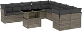 vidaXL Ensemble de salon 11 pièces en résine tressée - Grijs