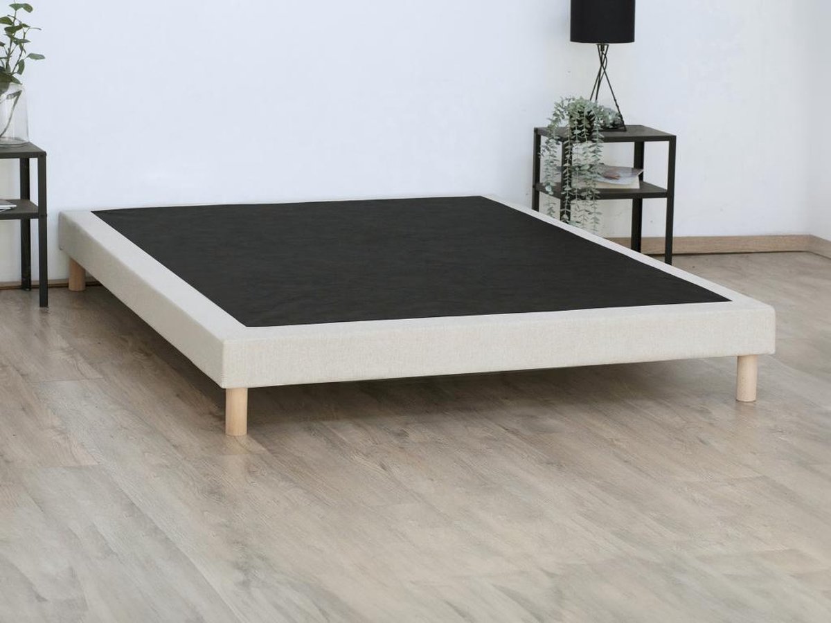 Vente-unique Decoratieve gewatteerde bedbodem 160 x 190 - Beige - KOZANI van YSMÉE