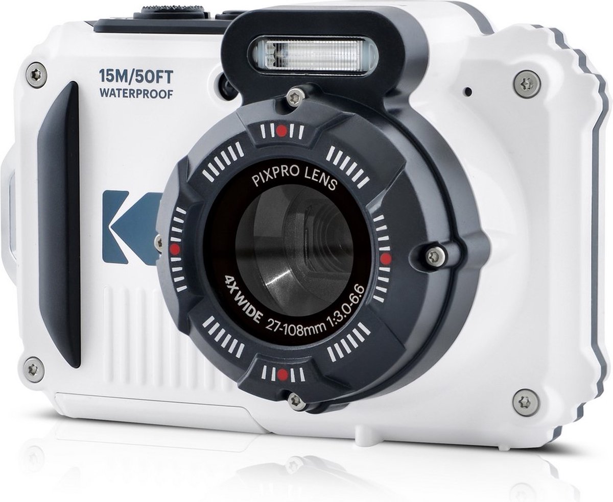 Bol.com Kodak WPZ2 - Compactcamera - Onderwatercamera - 16 megapixel - Wit - + 16gb geheugenkaart aanbieding
