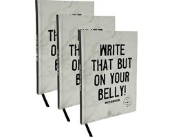 Schrift - Notebook - Hardekaft - Make That The Cat Wise – A5 - 3 Stuks