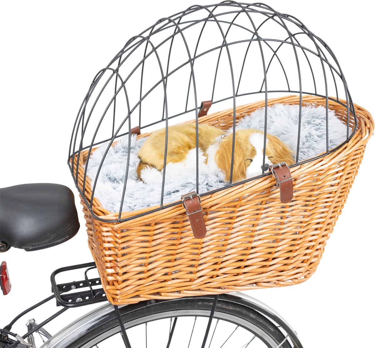 MaxxPet Fietsmand hond - Hondenmand fiets - Fietsmand hond - Voor Bagagedrager - 55x35x49 cm - Bruin