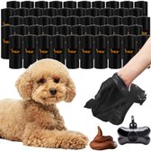 Purlov Zwart Poepzakjes Set - 1000 Stuks met Handig Etui - Perfect voor Hondenwandelingen