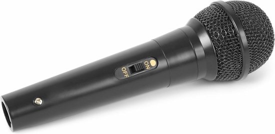Fenton DM100 zwarte dynamische microfoon voor o.a. DJ's en karaoke