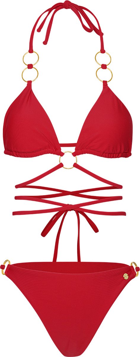 Bikini gouden ringen - Red L