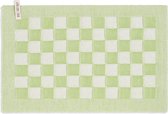 Knit Factory Gebreide Placemat - Onderlegger Block - Eetmat - Ecru/Spring Green - Groen - 50x30 cm