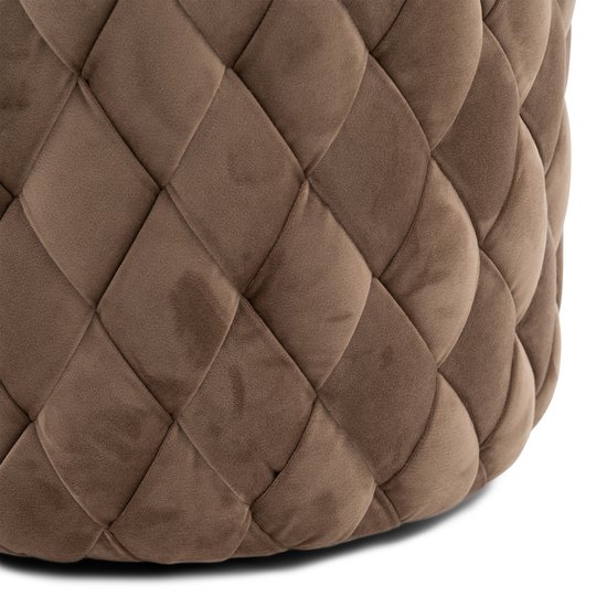 Riviera Maison Poef Rond - Athens Stool - Velvet - Goud