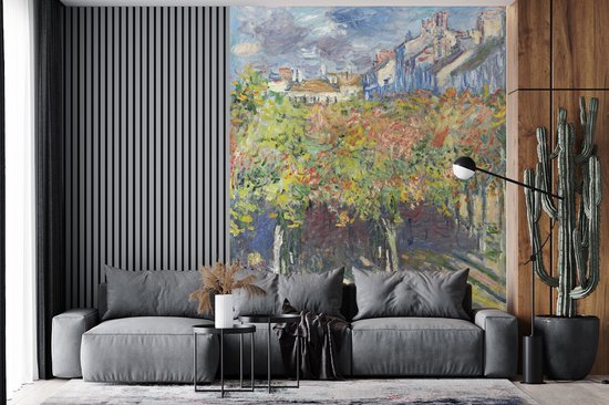 Papier peint - Papier peint photo peint Les tilleuls à Poissy - Tableau de Claude Monet - Largeur 180 cm x Hauteur 220 cm