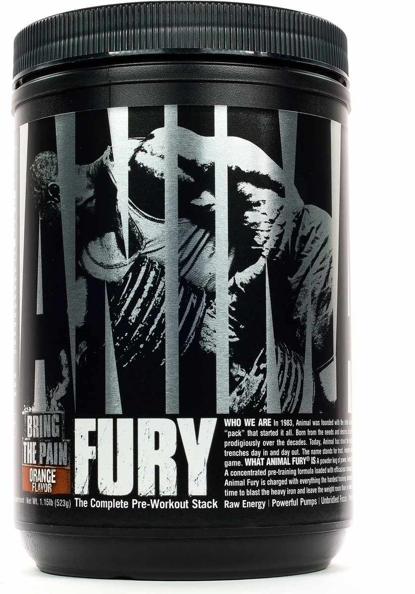 Universal Nutrition Animal Fury, Orange - 512g