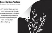 Bouquet de dessin au trait botanique sur fond noir affiche de jardin toile en vrac 40x60 cm - petit - toile de jardin / toile d'extérieur / Peintures pour l'extérieur (décoration de jardin)
