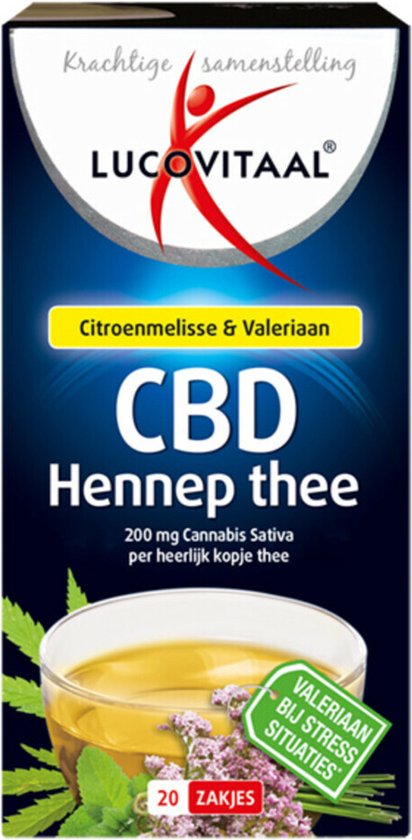 3x Lucovitaal Thee Hennep CBD 20 stuks