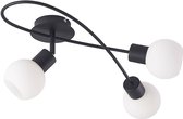 Lindby - LED plafondlamp - 3 lichts - ijzer, glas - H: 22 cm - E14 - , opaalwit - Inclusief lichtbronnen