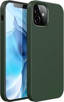 Siliconen Backcover Hoesje iPhone 12 Groen - Telefoonhoesje - Smartphonehoesje - Zonder Screen Protector