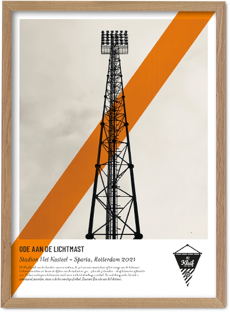 FC Kluif 'Ode aan de lichtmast' Poster - Voetbalposter - Groundhopper