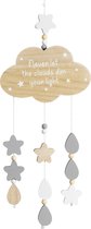 Navaris hangende decoratie voor kinderkamer - Mobiel met wolken en sterren - Mobiele raamdecoratie - Wanddecoratie voor jongens en meisjes