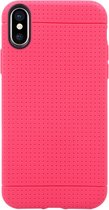 Apple iPhone X Hoesje - Mobigear - Grip Serie - TPU Backcover - Roze - Hoesje Geschikt Voor Apple iPhone X