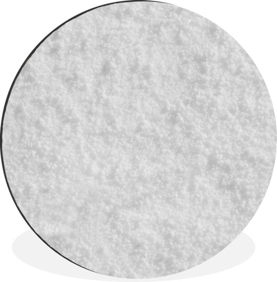 Wandcirkel - Muurcirkel - Witte poedersneeuw - Aluminium - Dibond - ⌀ - Binnen en Buiten