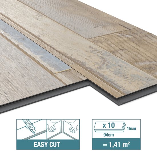 ARTENS - PVC vloer CAMDEN - Click vinyl planken - Vinyl vloer - Multiwood  effect -... | bol.com