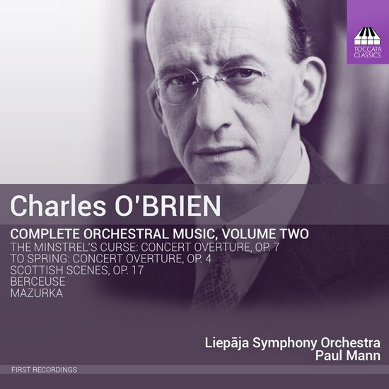Portret van Charles O'Brien, met op de achtergrond de titel van het album en de naam van het orkest.