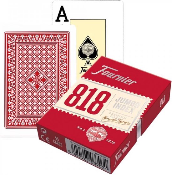 Afbeelding van het spel Fournier 818 Jumbo 2 Index Speelkaarten Rood