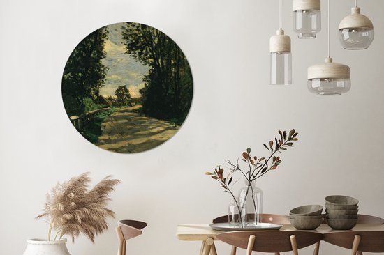 Wall Circle - Indoor Wall Circle - Le chemin de la ferme Saint Simon - Tableau de Claude Monet - ⌀ 90 cm - Décoration murale - Peintures Ronds