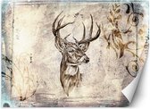 Trend24 - Behang - Stagschets - Vliesbehang - Fotobehang Dieren - Behang Woonkamer - 200x140 cm - Incl. behanglijm