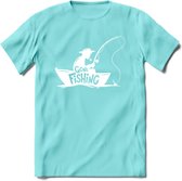 Vissen T-Shirt | Grappig Verjaardag Vis Hobby Cadeau Shirt | Dames - Heren - Unisex | Tshirt Hengelsport Kleding Kado - Licht Blauw - XXL