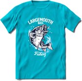 Fishing - Vissen T-Shirt | Grappig Verjaardag Vis Hobby Cadeau Shirt | Dames - Heren - Unisex | Tshirt Hengelsport Kleding Kado - Blauw - XXL