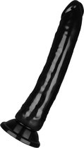 ICE, luxe zuignapdildo "Dark Knight", realistisch uiterlijk, handsfree genot, 19 cm, zwart