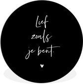 Wall Circle - Wall Circle Indoor - Proverbes - Doux comme tu es - Citations - Saint Valentin - 150x150 cm - Décoration murale - Peintures Ronds