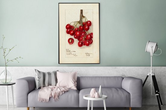 Canvas Schilderij Kersen - schilderij van Deborah Griscom Passmore - 80x120 cm - Wanddecoratie