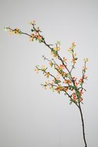 Kunsttak - bessentak - fruittak - topkwaliteit decoratie - 2 stuks - zijden tak - Oranje - 120 cm hoog