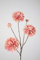 Kunstbloem - Dahlia - topkwaliteit decoratie - 2 stuks - zijden bloem - roze - 90 cm hoog