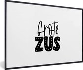 Cadre photo avec affiche - Soeur - Grande soeur - Citations - Dictons - 30x20 cm - Cadre pour affiche