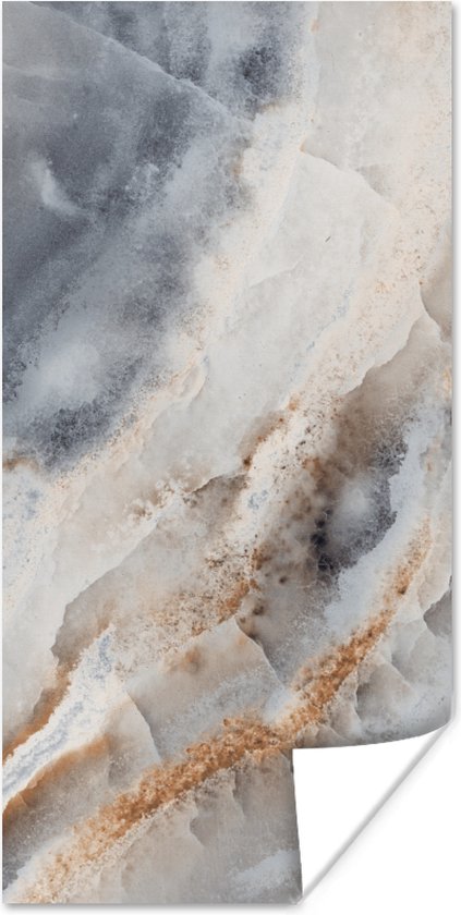 Poster Natuurstenen - Mineralen - Patroon - 40x80 cm