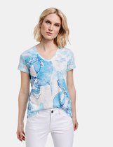 TAIFUN Dames T-shirt met burnt-out effect