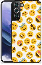 Telefoon Hoesje Super als Cadeautjes voor Meisjes Geschikt voor Samsung Galaxy S22 Pro Backcover Soft Siliconen Hoesje met Zwarte rand Emoji