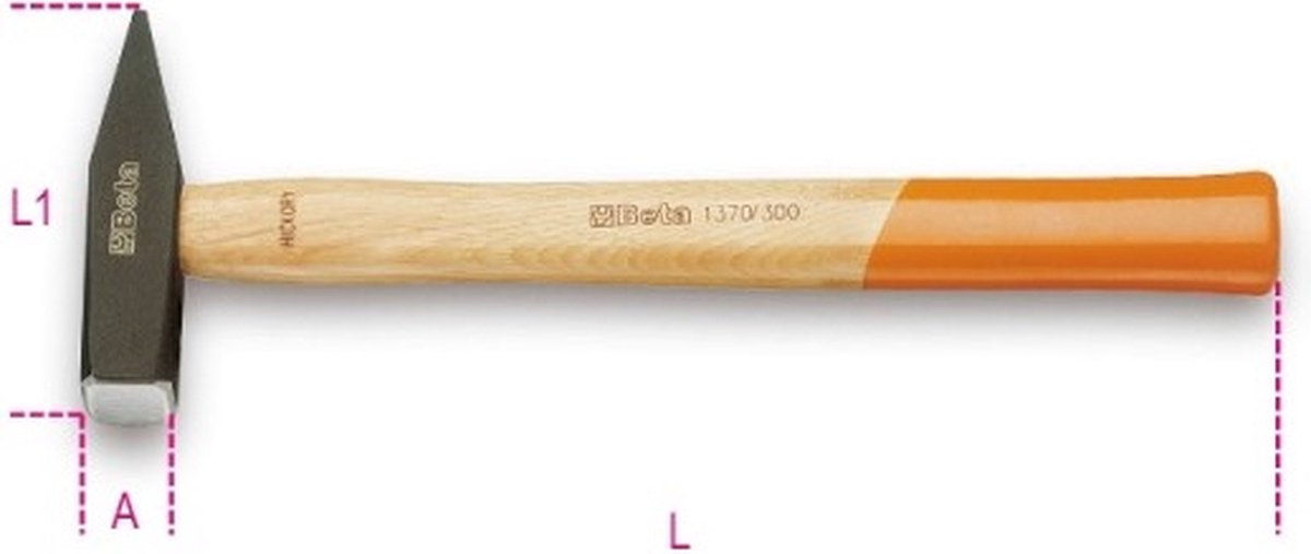Beta 1370/400 bankhamer hickory met houten steel