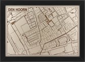 Houten stadskaart van Den Hoorn