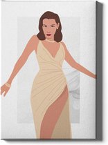 Walljar - Elegant lady - Muurdecoratie - Canvas schilderij