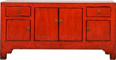 Fine Asianliving Antiek Chinees TV-meubel Rood Glanzend B116xD37xH60cm Chinese Meubels Oosterse Kast