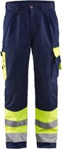 Blåkläder Werkbroek - High Vis 1584 Geel/marineblauw C48