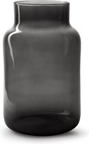 Zwarte vaas ''Gigi'' - Handgemaakte Smoke vaas - H30 x Ø19cm