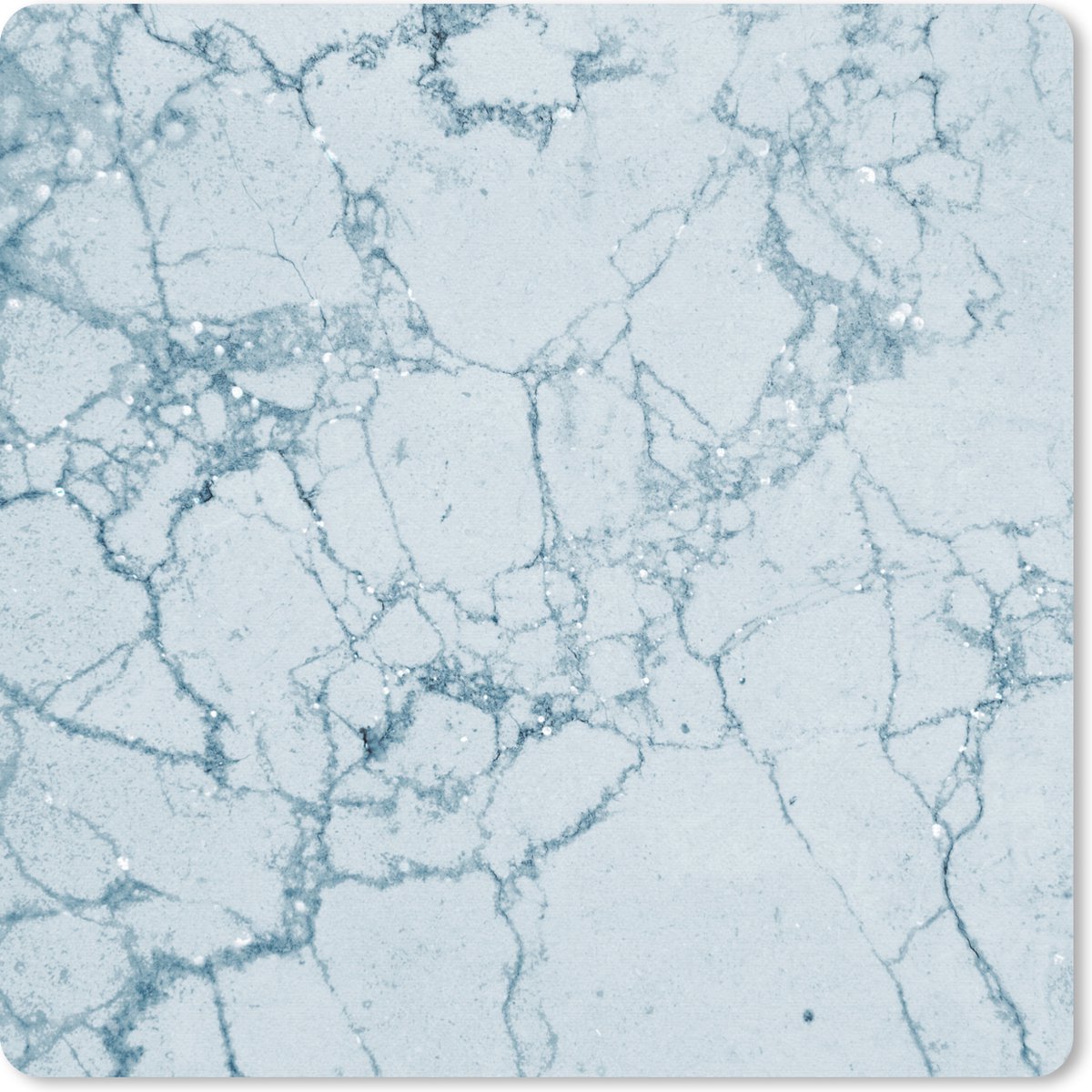 Muismat 30x30 cm - Mousepad Marmer - Blauw - Patronen - Muismatten