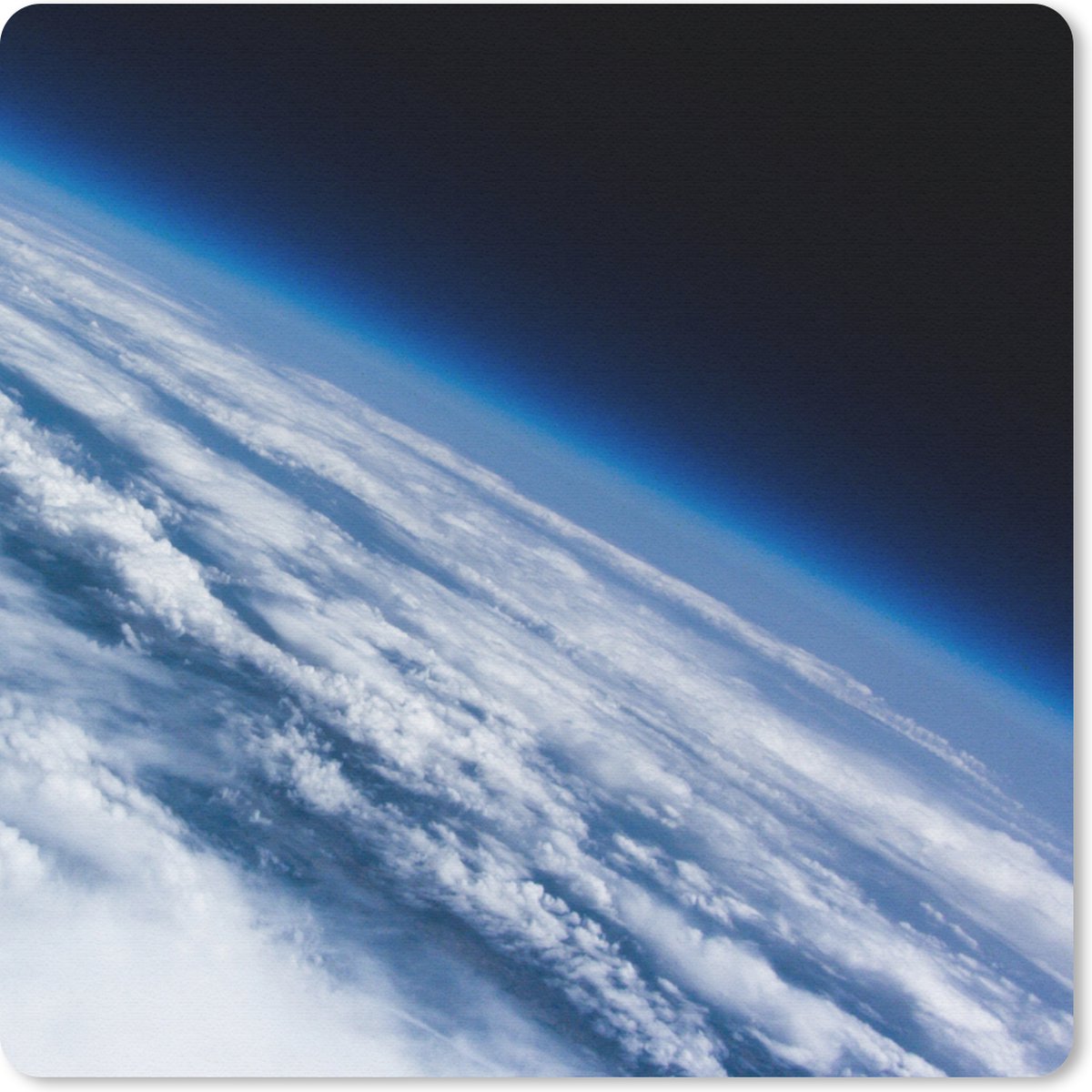 Muismat 30x30 cm - Mousepad Aarde - Ruimte - Wolken - Muismatten