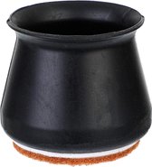32 stuks -  stoelpoot beschermers - 31-43mm -  siliconen - vloerbeschermers - geschikt voor tafels - caps met vilt - anti-slip - voorkomt krassen en lawaai - Zwart