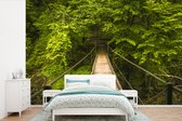 Papier peint vinyle - Pont suspendu en bois dans le parc national du Triglav en Slovénie largeur 450 cm x hauteur 300 cm - Tirage photo sur papier peint (disponible en 7 tailles)