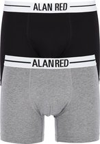 ALAN RED boxershorts (2-pack) - zwart / grijs - Maat: XXL