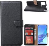 LuxeBass Hoesje geschikt voor OnePlus Nord N100 - Bookcase Zwart - portemonnee hoesje - telefoonhoes - gsm hoes - telefoonhoesjes