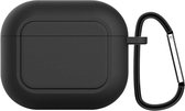 Case Cover geschikt voor geschikt voor Apple Airpods 3 - Siliconen zwart | Watchbands-shop.nl