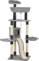 Everest Kattenkrabpaal met sisal krabpalen 145 cm grijs